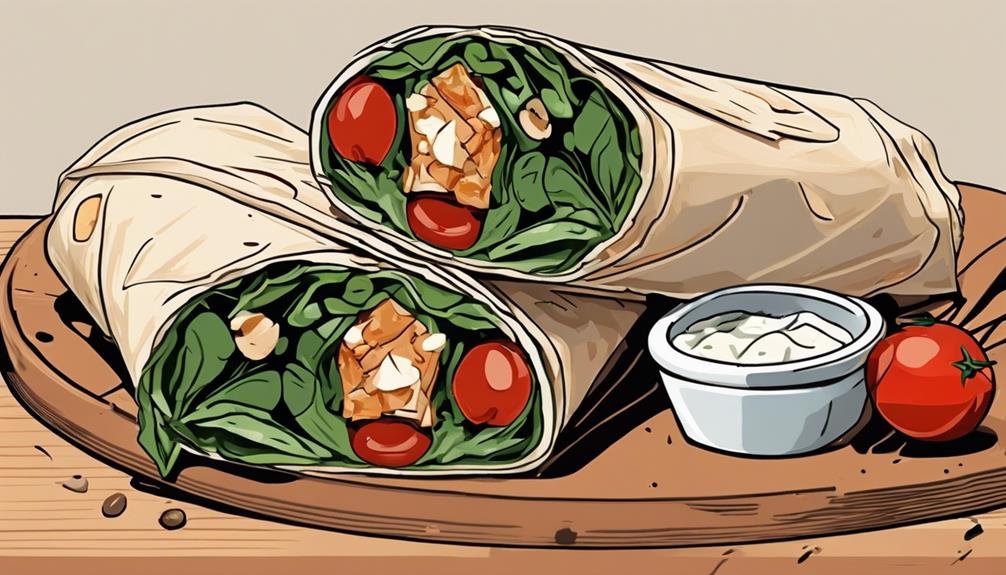 savory mediterranean chicken wrap